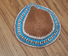 Knit Yarmulke Yamaka Brown Blue Judaica  Kippot Cap Kippah Kipa Shabbat