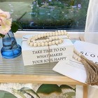 Rustic Farmhouse Stacked Display Books For Home Decor - White Faux Books  tak   