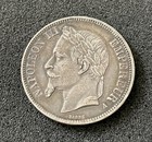 1867 France 5 Francs Napoleon Iii Silver Coin Bb Strasbourg Mint  bb126 