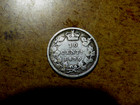 Canada 1870 10 Cents Narrow O  925 Silver Queen Victoria Nice Original Coin Df3
