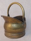 Small Hammered Brass Coal Skuttle