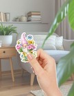 Garden Gnome Die Cut Vinyl Stickers Set Scrapbooking Laptop Water Bottle