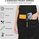 12 Pack Bib Apron  Unisex Restaurant Kitchen Aprons For Women With 2 Pockets    