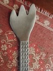 A 13  Long Wilton Armetale Salad Serving Fork Reggae Zig Zag Swirl Style 