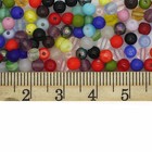Round 4mm Czech Glass Druk Bead Mix Assorted Colors   Finishes Pk 250