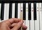 Color Piano Keyboard Stickers- Includes Note Position On Grand Staff