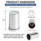 33mm By 3 3 4in Cylinder Lug Nut Covers - Pack Of 20 - Thread On  Flat Top  Abs