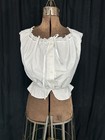 Antique Chemise Camisole White Cotton Lace Corset Cover Bust 38 Original 1800