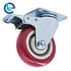 4 Pcs 4  Heavy Duty Swivel Caster Set Rubber Wheels All Swivel Brake Casters