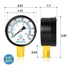 0150psi 2  Dial Face 1 4 npt Well Pump Pressure Gauge With 1 2 npt And 3 8 npt A