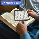 3x Large Full Page Handheld Fresnel Magnifying Glass For Reading Small Prints
