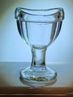 Vtg Clear Glass Eye Wash Cup Pedestal Ocular 8 Panel