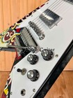Jimi Hendrix Signature Fly V Psychedelic Graphic Floyd Rose Tremolo Dual Pickup