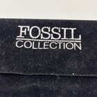 Fossil Collection Linuso Black Velvet Pouch Watch Case Holder