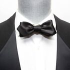 Black Tuxedo Bowtie 100 silk Satin Self-tied Diamond Gift Box S013d