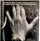 Rolex Explorer Original 1966 Vintage Print Ad On Top Of The Matterhorn