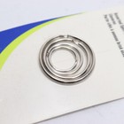  4-pk  Hillman Assorted Split Key Rings Silver Metallic 701288