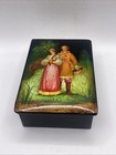 Vintage Russian Fedoskino Lacquer Box Hand Painted Signed Dated 1988