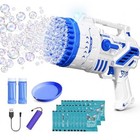 Bubble Gun For Kids  69-hole Bubble Machine With Led Lights  69 Hole Bubble   