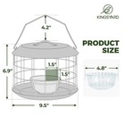Kingsyard Bluebird Feeders For Outdoors Hanging  All Metal  Cage Mealworm Bird F