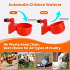 Automatic Chicken Water Cups 24 Pack Gravity Feed Poultry Drinkers Diy Bucket Wa