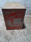 Vintage Shurhit Quality Ignition 8 Drawer Metal Display Cabinet Oil Advertising