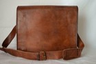 Men s Large Messenger Brown Vintage Leather Shoulder Satchel 18  Laptop Bag New