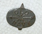 Vintage Tin Tobacco Tag Old Navy Rare
