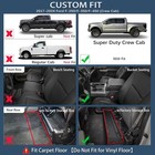 Karpal Floor Mats Fit 2017-2025 Ford F250 f350 f450 Superduty Crewcab  2nd Row