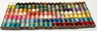 Lot Of 140 Coats   Clark s Thread 100yd Wooden Spools Mix Colors New used