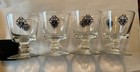 Set Of 4 Rare Vtg 1960s Catholic Knights Of Columbus Logo Footed Whiskey Glasses