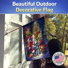 Caroline s Treasures Alaskan Malamute And Santa Claus House Flag Dac4057chf