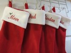 Personalized Christmas Stocking With Your Name And Holly Design
