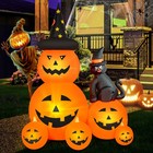6ft Halloween Inflatable Outdoor Decoration - Ghost  Pumpkin   Black Cat Yard Ar