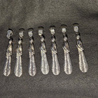 Set Of 7 Tablecloth Weights  3 2 Oz Ea   Silver-toned Hand Holding A Feather Euc