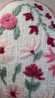 Heart Shaped  Floral Garden Embroidered Pillow Nwt Martha Stewart