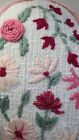 Martha Stewart Heart Shaped Valentine Floral Garden Embroidered Pillow Nwt