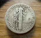 1918-s Mercury Dime - Actual Silver Coin Shown - Free Shipping   Tracking Inv208