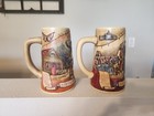 2 Vintage Miller High Life  birth Of A Nation  1775   1776 Beer Steins   Mugs