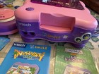 Vtech V Smile 6122 Pink Tv Learning Barely Used System controller 3 Games