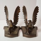 Vintage Antique 1930 s Art Deco Frankart Usa Brass Eagles Book Ends Pa