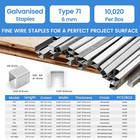 Meite 22 Gauge 71 Series 3 8  Crown Wide 3 8  Leg Length Galvanized Staples For