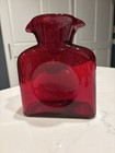Vintage Blenko Ruby Red Glass Double Spouts Water Bottle