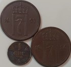 1927- Norway Norge 46 Coin Lot  1  5  10  25   50 Ore   1 Krone   5   10 Kroner