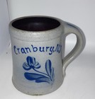 Vintage Rockdale Union Mug Stoneware Stamped And Signed Salted Glaze 1994