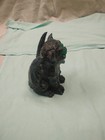 Fantasy Winged Gargoyle Figurine Statue Collectible Decor With Green Eyes