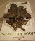 Brass Tone Butterfly Iron Door Knocker Ganz Front 5 5   
