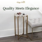Small Round Gold End Tables  Melba  22   Height  Vintage Metal Accent  Side     