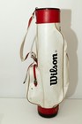 Wilson Professional Red White Faux Leather Vintage 6  Golf Sunday Bag Strap