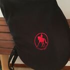 English Dressage Saddle Fleece Protector Cover Black  Embroidered